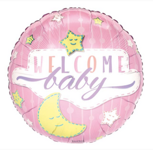 LIGHT PINK WELCOME BABY BALLOON